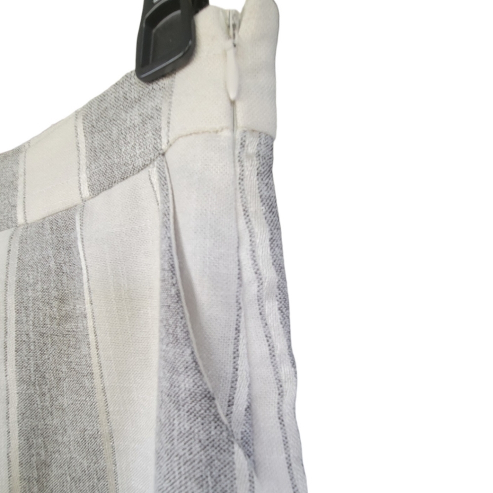 ILLA ILLA Cropped Wide Leg Pants Small‎ Coastal Chic Minimalist Striped - Picture 3 of 11